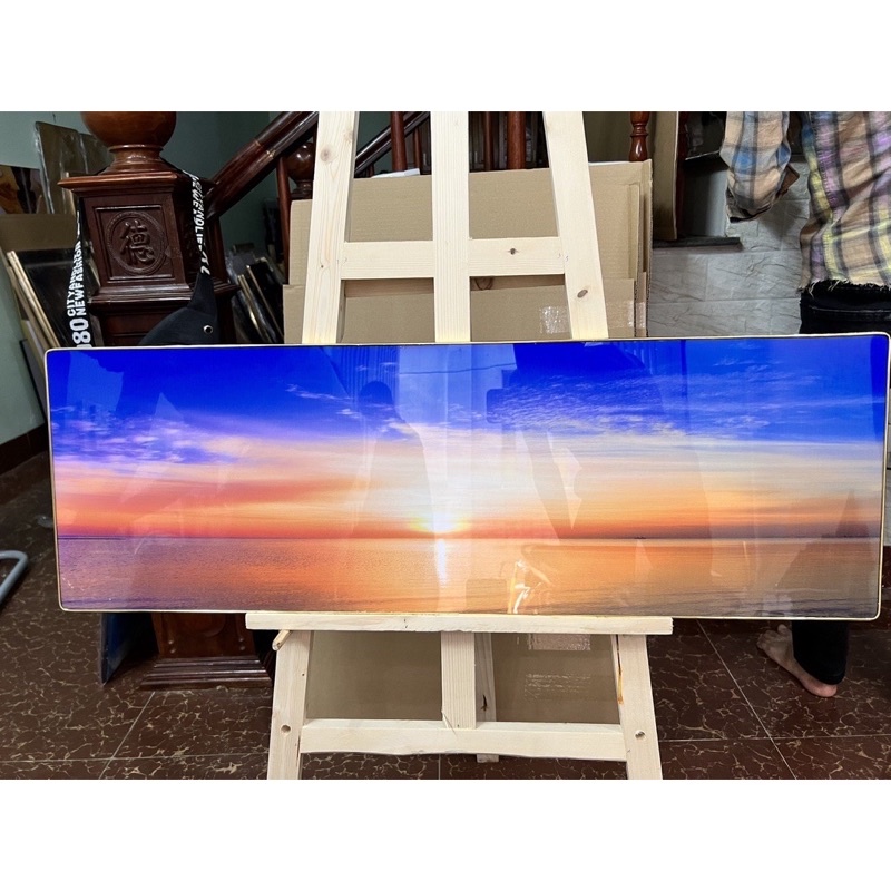 B24 Tranh Treo Tường Phòng Ngủ/ Phòng Khách/ Đầu Giường Nhà Nghỉ Khách Sạn Lá rẻ quạt dải vân/ Hươu Sao