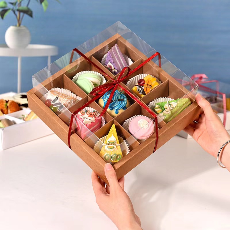 Hộp Đựng Bánh Trung Thu / Cupcake Thiết Kế 9 Lỗ Tiện Dụng