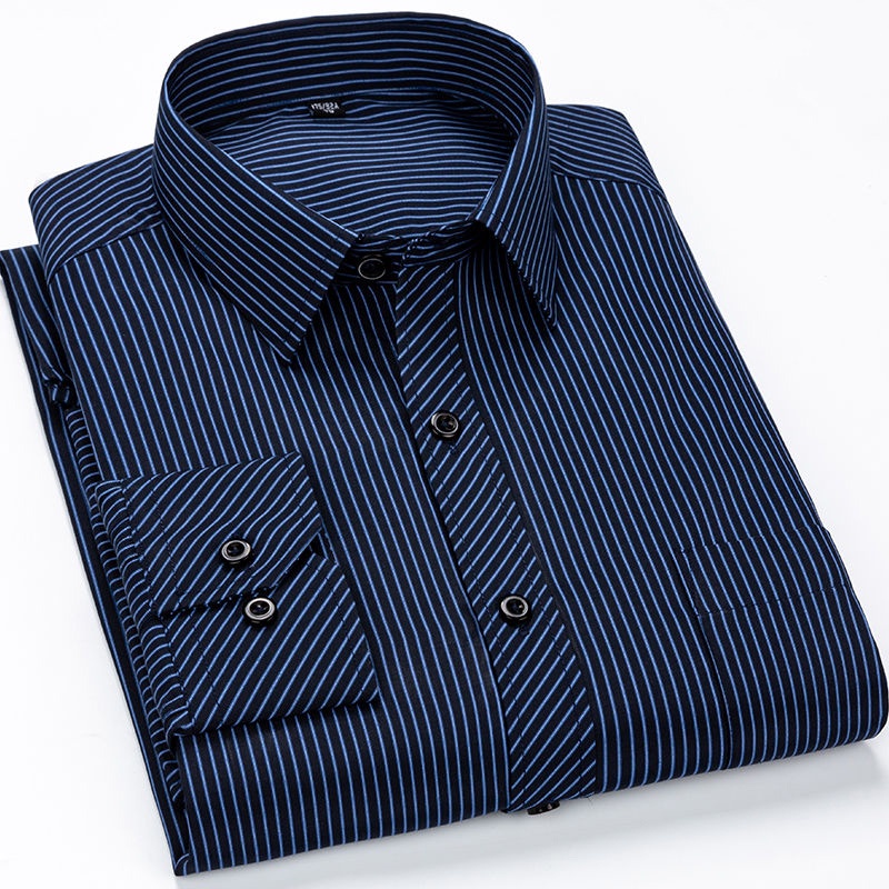 Plus Áo Sơ Mi Nam Dài Tay Sọc Ca Rô Size Lớn 9XL 8XL 7XL