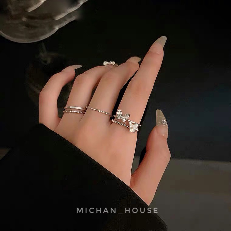 Set nhẫn cá tính, nhẹ nhàng, phong cách thời trang mới mẻ