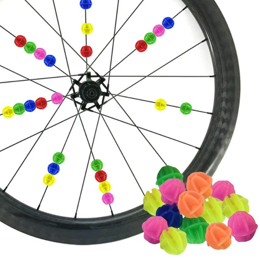 Set 144 Hạt Nhựa Dạ Quang Nhiều Màu Sắc Gắn Căm Xe Tiện Lợi