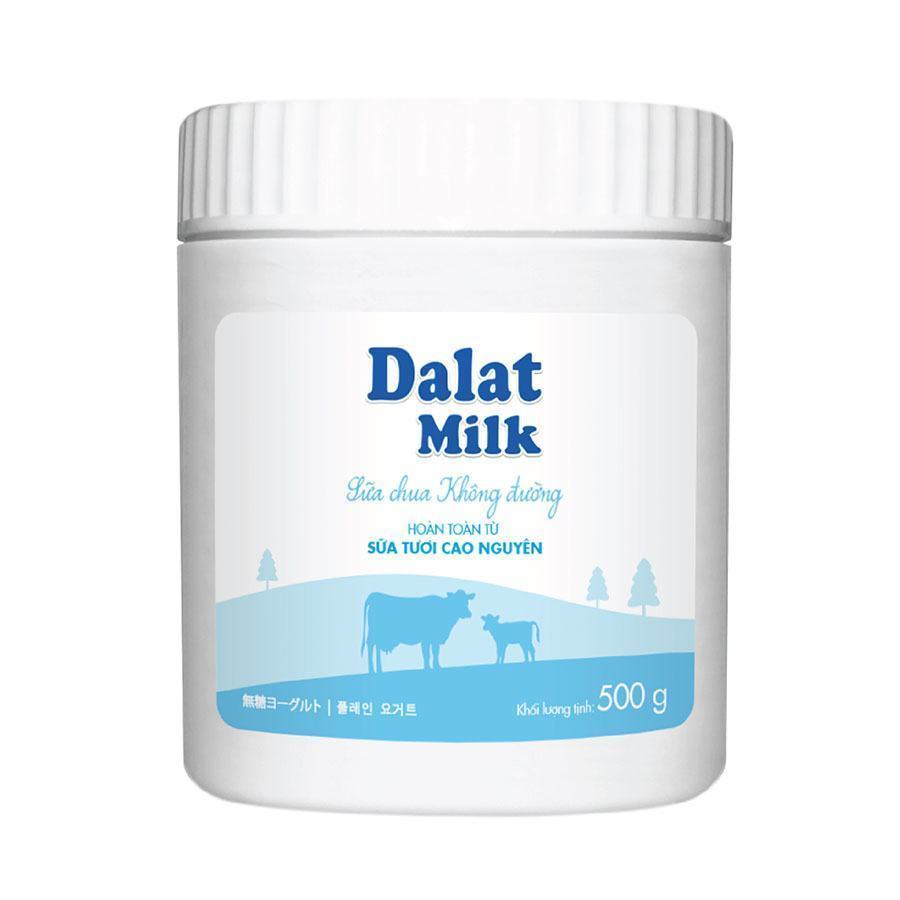 Sữa chua Dalatmilk 500g Có đường / Không đường