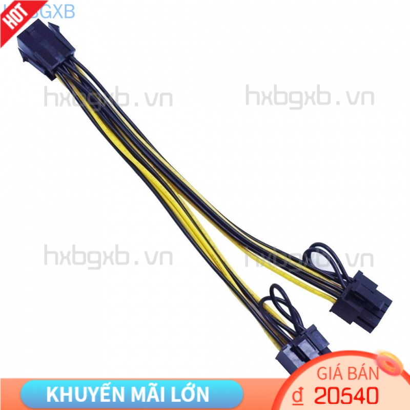 Dây Cáp Nguồn Hxbg - 18cm 6 Pin Female Sang 8 Pin Male Atx Cho Bo Mạch Chủ