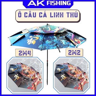  Ô câu cá LINH THÚ 2 tầng cao cấp dù câu cá 2lớp dày dặn chóng Tia UV  22m 2m4 đồ phụ kiện câu đài chất lượng giá rẻ 