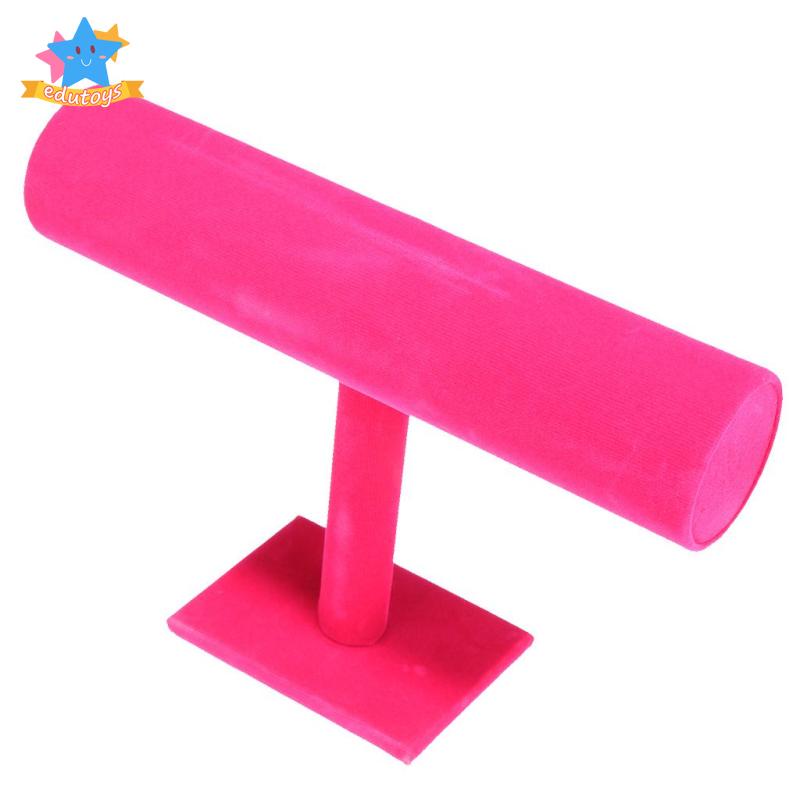 Giá Đỡ Trưng Bày Trang Sức Hình Chữ T Màu Hồng