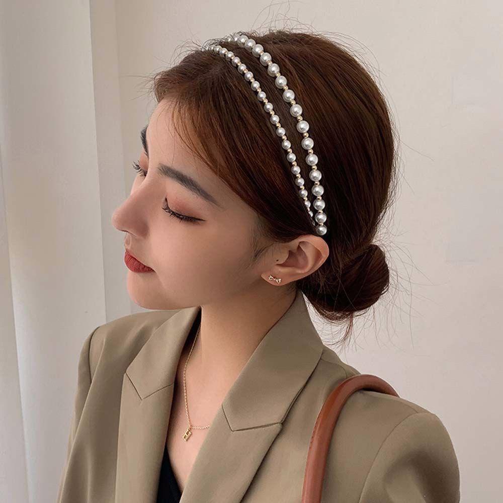 Cài tóc băng đô hạt trai trắng vàng TEEN 2023 Giangpkc mới  Phụ kiện cưới Giang