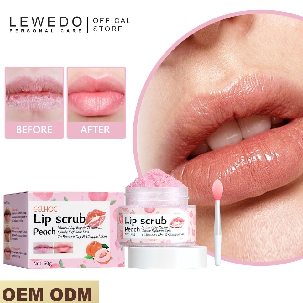 Lewedo Peach Lip Scrub Tẩy tế bào chết dưỡng ẩm Lip Care 30g
