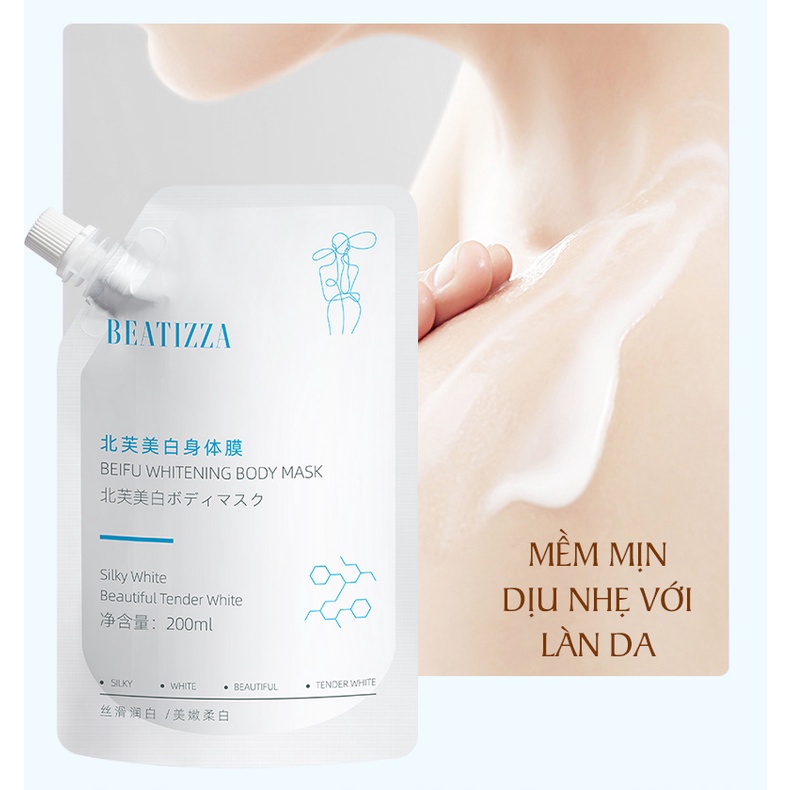 Kem ủ trắng body BEATIZZA, mặt nạ body dưỡng trắng, mềm da, giúp giảm thô ráp, nứt nẻ và cung cấp độ ẩm cho da