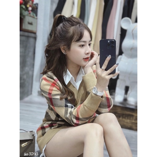 Áo len cadigan BBR form giấu quần hàng QCL1