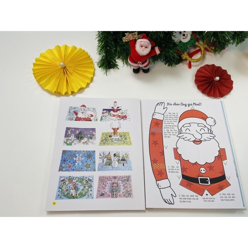 Sách -Tô màu và dựng hình 3D -Giáng sinh