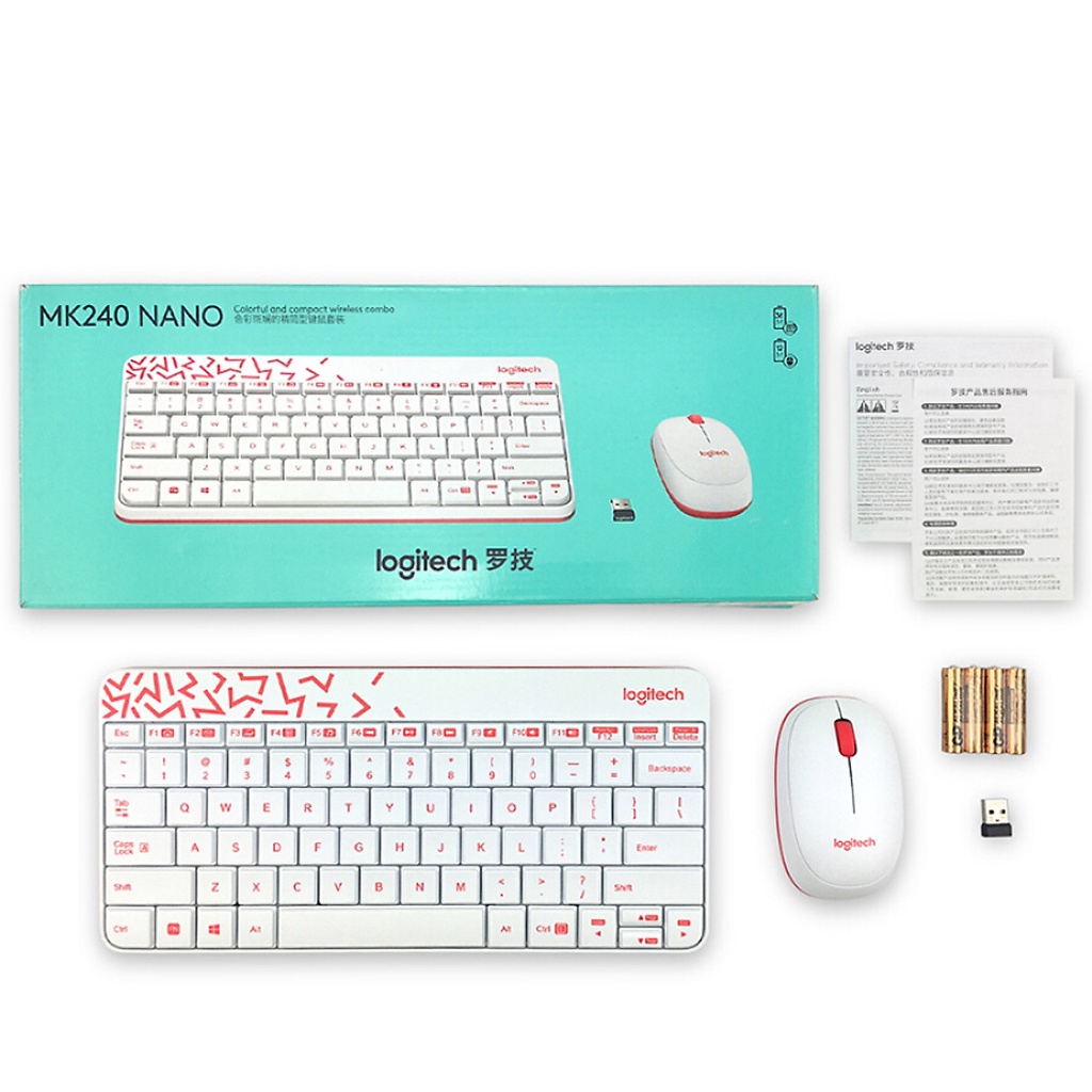 Bộ Chuột Và Bàn Phím Không Dây Logitech MK240/MK245