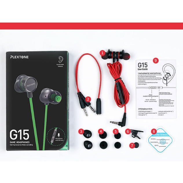 Tai nghe chuyên Game Plextone G15 Có MIC - Hàng chính hãng - Tặng móc khóa PUBG
