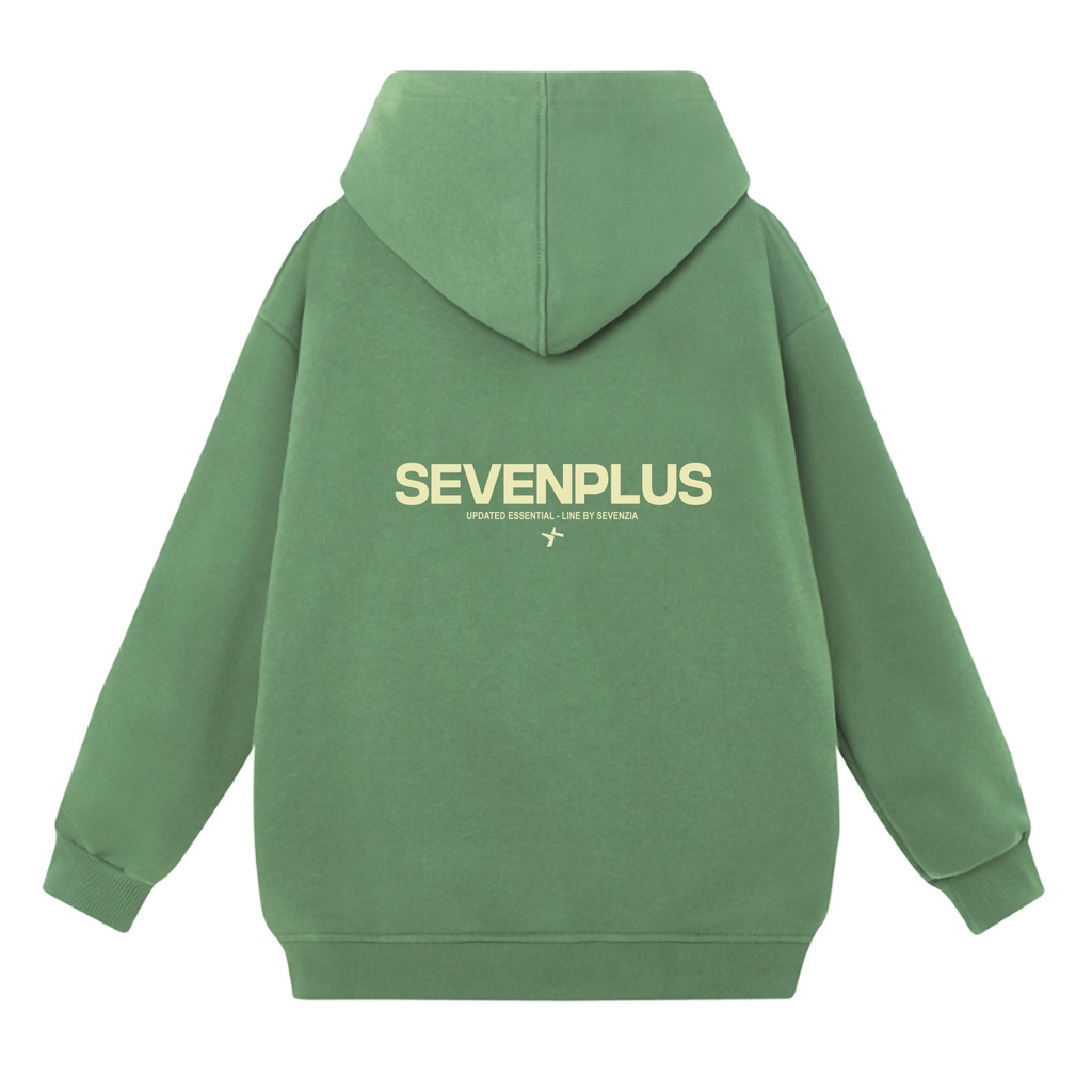 Áo khoác Hoodie Zip nam nữ SAM CLO có mũ form rộng chất nỉ tay dài thu đông in chữ ZIP SEVENPLUS