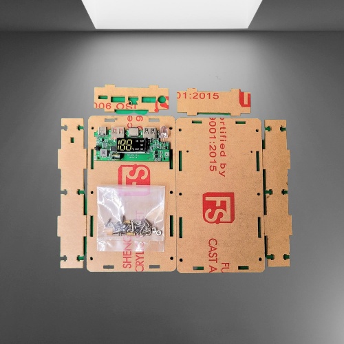 Vỏ sạc dự phòng ,loại mạch QC 3.0,Có đèn