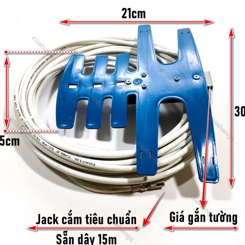 Anten nan xanh thu sóng dvb T2 có kèm 15m dây Anten - giá siêu rẻ BẢO HÀNH 3 THÁNG