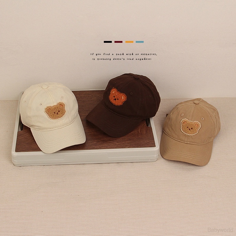 Mũ Lưỡi Trai Hình Gấu Hoạt Hình Phong Cách Hàn Quốc Cho Bé