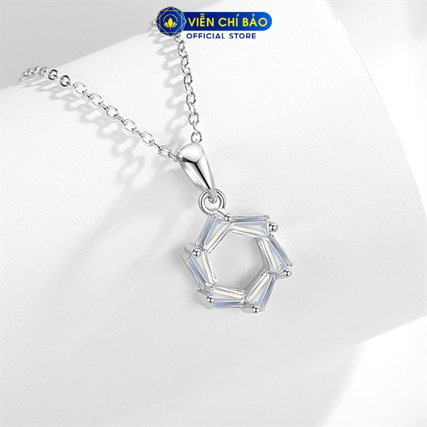 Dây chuyền bạc nữ hình học phong cách chất liệu bạc 925 thời trang phụ kiện trang sức Viễn Chí Bảo D400902