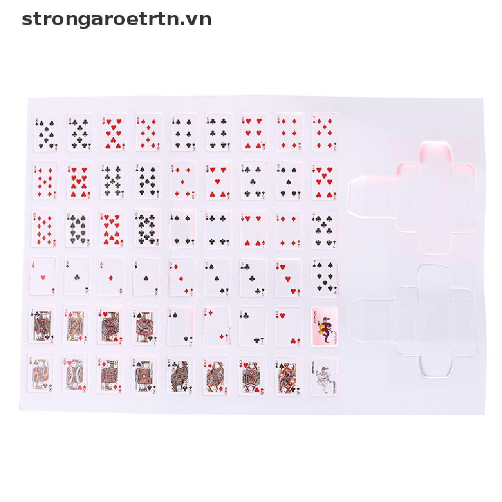 Bộ Bài Mini Dễ Thương Cho Nhà Búp Bê Tỉ Lệ 1: 12