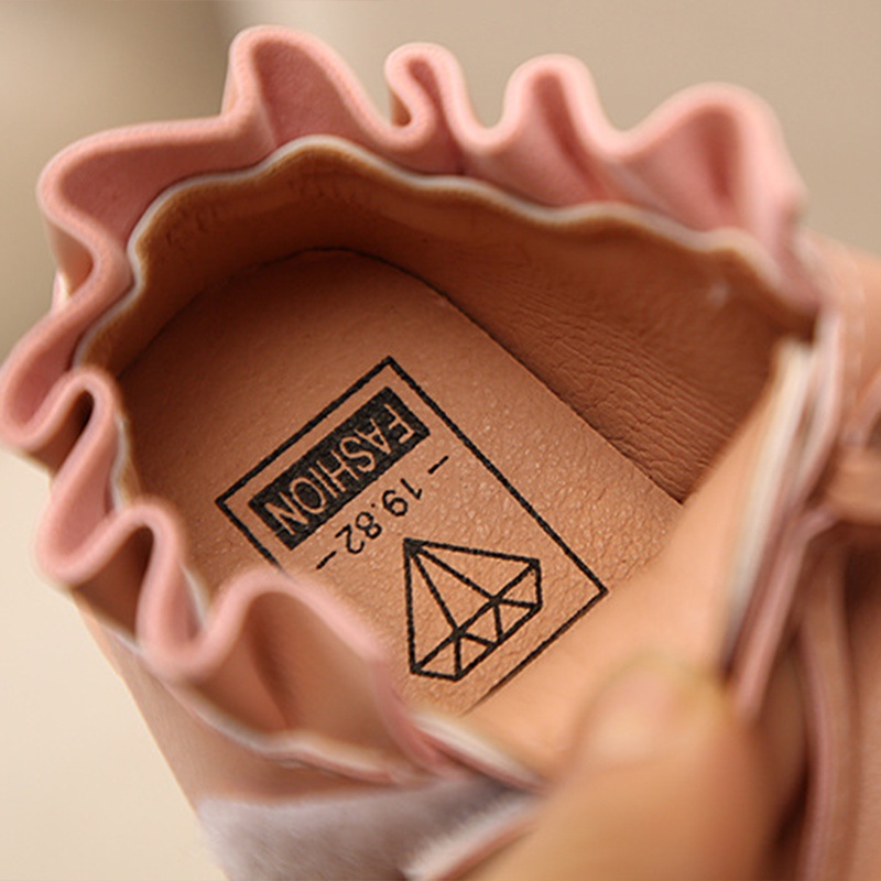 Babyfair. Bé gái Giày da tổng hợp Đế mềm Thời trang Thanh lịch Nơ dễ thương Trang trí nội thất Trẻ sơ sinh đi bộ