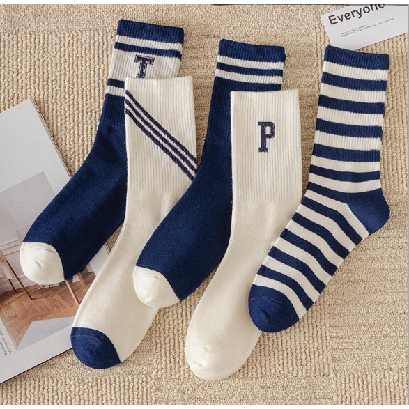 Vớ Tất cổ cao Unisex chữ P, T phong cách thể thao, trẻ trung và năng động.