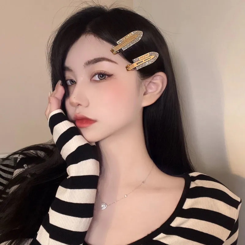 Kẹp Tóc Đính Đá Pha Lê Lấp Lánh Phong Cách Vintage Thanh Lịch Dành Cho Nữ