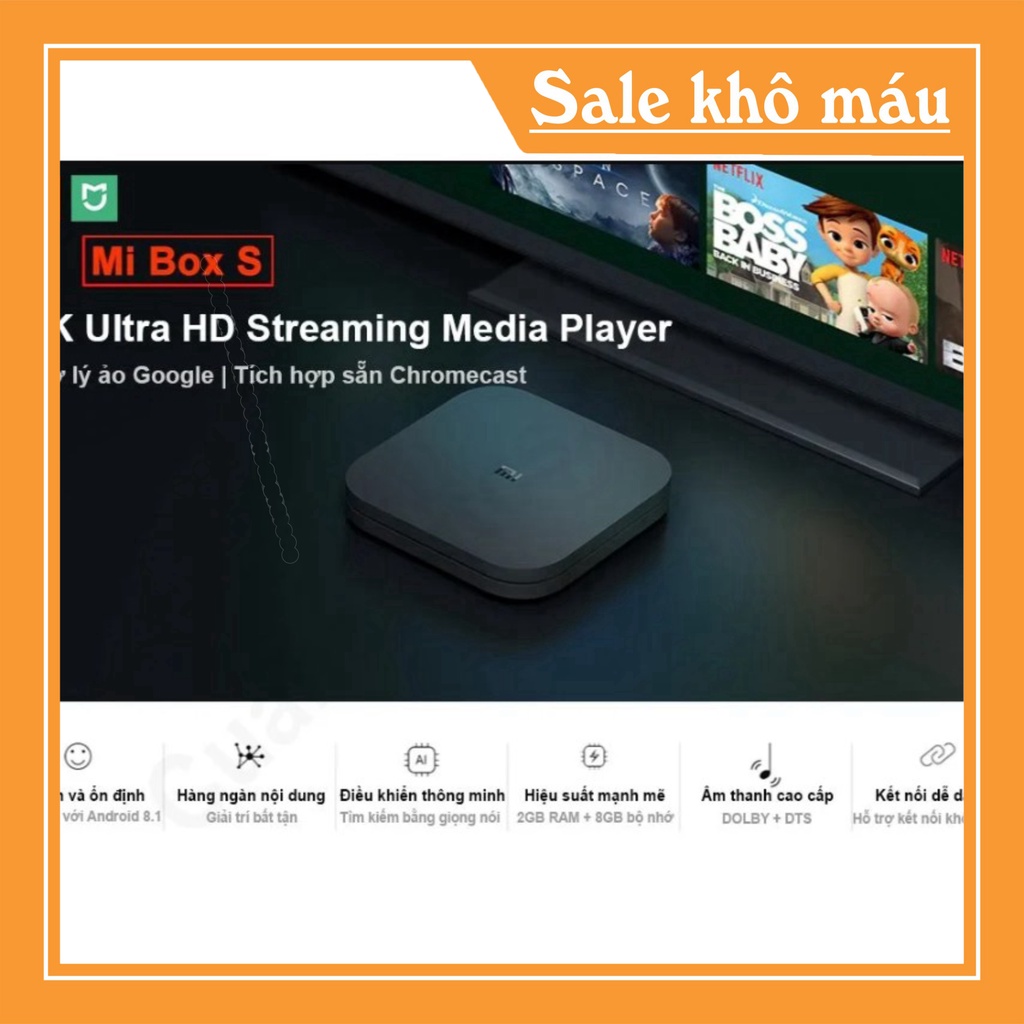 QUÀ TẾT SIÊU KHỦNG Android Tivi Box Xiaomi Mibox S (MDZ22 AB) hỗ trợ Tiếng Việt ..