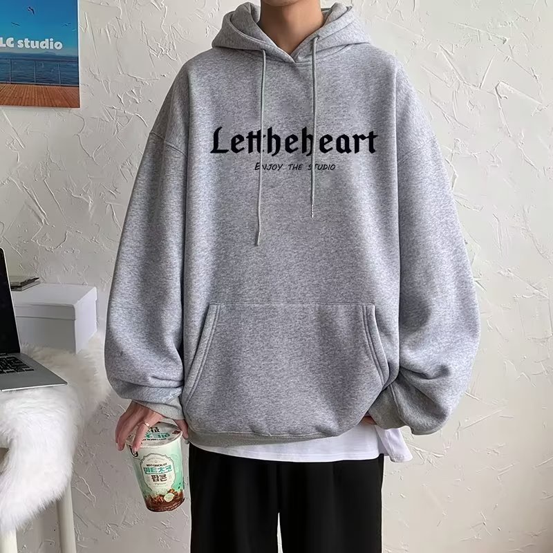 Áo Hoodie Mùa Thu Dáng Rộng Tay Dài In Chữ Cổ Điển Thời Trang Nam Và Nữ