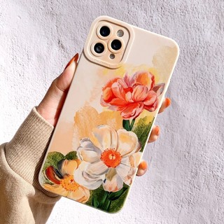 Ốp Lưng Basic Camera Nổi - Mẫu Flower Painting
