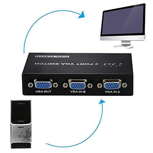 Bộ Hub Chia VGA 2 CPU Ra 1 Màn Hình (2 Port VGA Switch)