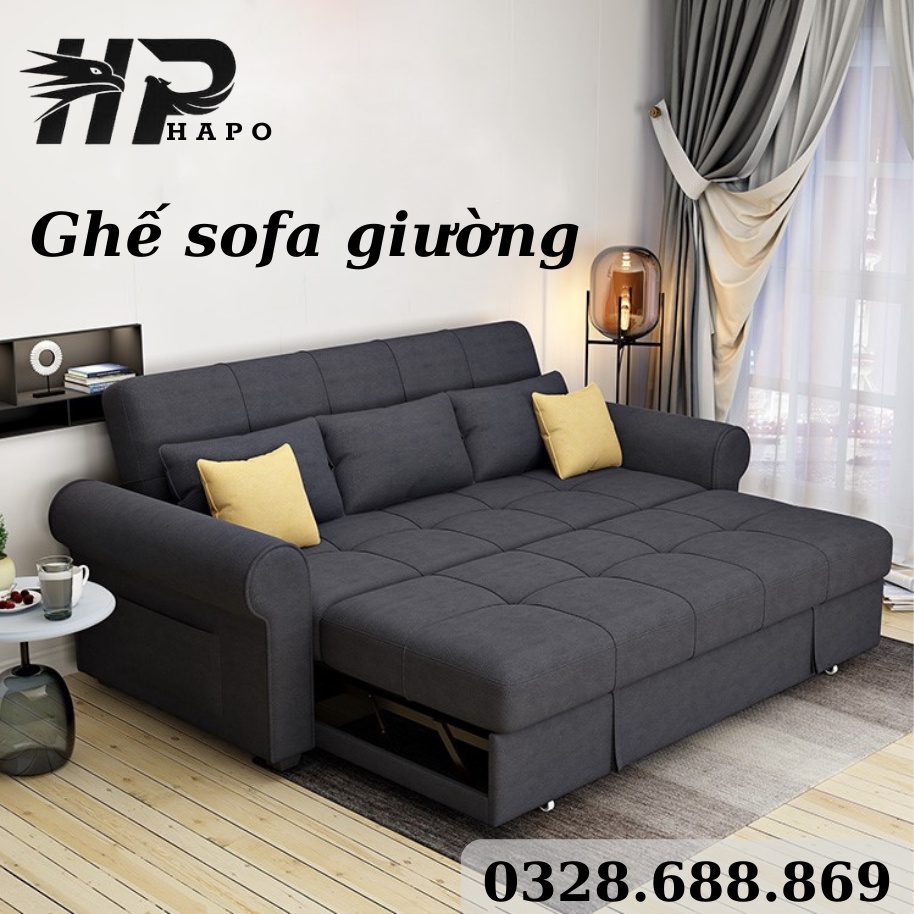 Ghế Sofa Giường Loại 1m9 HP69 Gấp Gọn, Khung Thép Chắc Chắn Chịu Lực 800kg, Sofa Bed Chọn Màu Và Chất Liệu Ghế | BigBuy360 - bigbuy360.vn