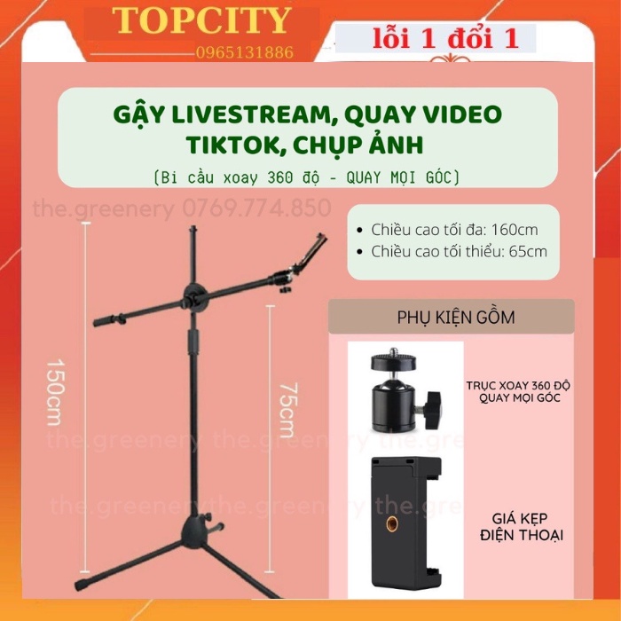 Chân Quay Đế Đứng STAND Kèm Giá Review Quay Video Tiktok, Livestream, Chụp Ảnh