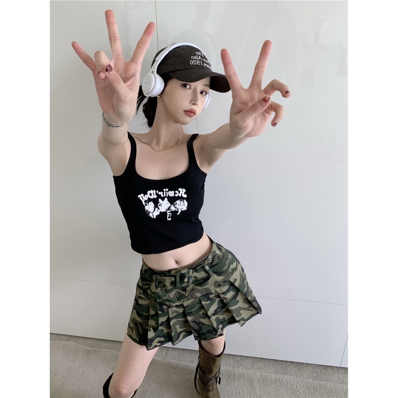 NRVP Áo Tank Top Đơn Co Giãn Phong Cách Hàn Quốc Với Đệm Lót