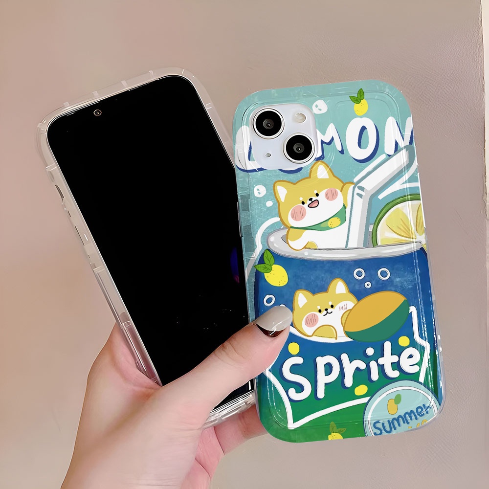Ốp Điện Thoại Trong Suốt In Hình Đồ Uống Cho iphone 14promax 11 13 12 7Plus X XS Max