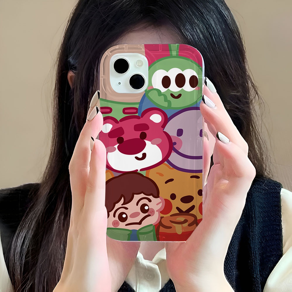 Ốp Điện Thoại Hình Lotso Dễ Thương Cho iphone 14promax 11 13 12 7Plus 6 6s XR X XS Max