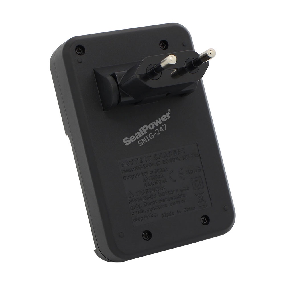 Máy sạc SealPower SNIG-247 kèm pin sạc AA 3000mAh / AAA1000mAh, 2A/3A  sạc 4 kênh độc lập đa năng.