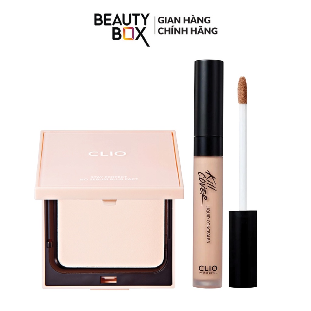 [QUÀ TẶNG KHÔNG BÁN]Combo Phấn Phủ Dạng Nén CLIO 10g+Kem Che Khuyết Điểm 05 Sand Clio 7g