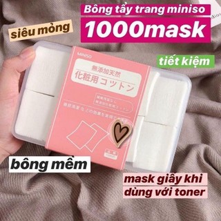 Hộp bông tẩy trang miniso -1000 miếng