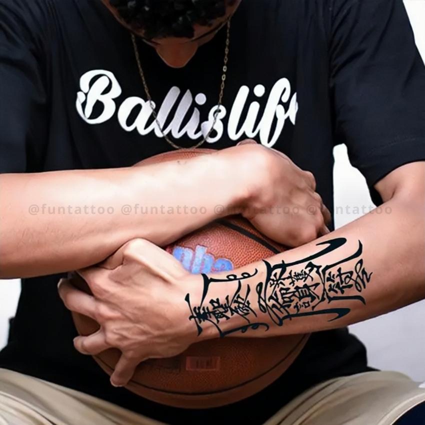 Hình Xăm Dán Tạm Thời Lá Bùa May Mắn Bình An Tôn Băng Pháp Funtattoo T004 Kéo Dài 15 Ngày Chống Nước Chống Cọ Xát