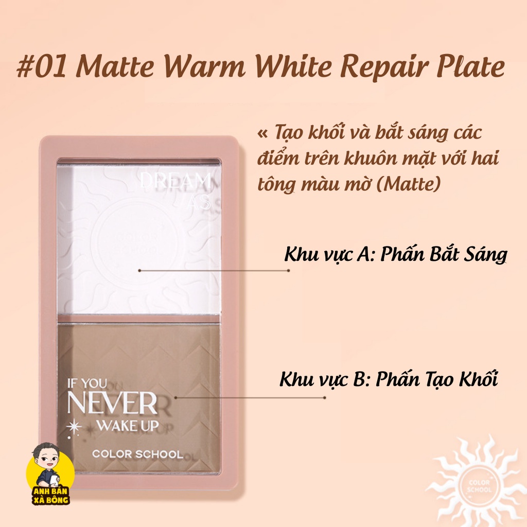 Bảng Phấn Tạo Khối & Bắt Sáng COLOR SCHOOL Light And Shadow Impression Preparing Powder CS019