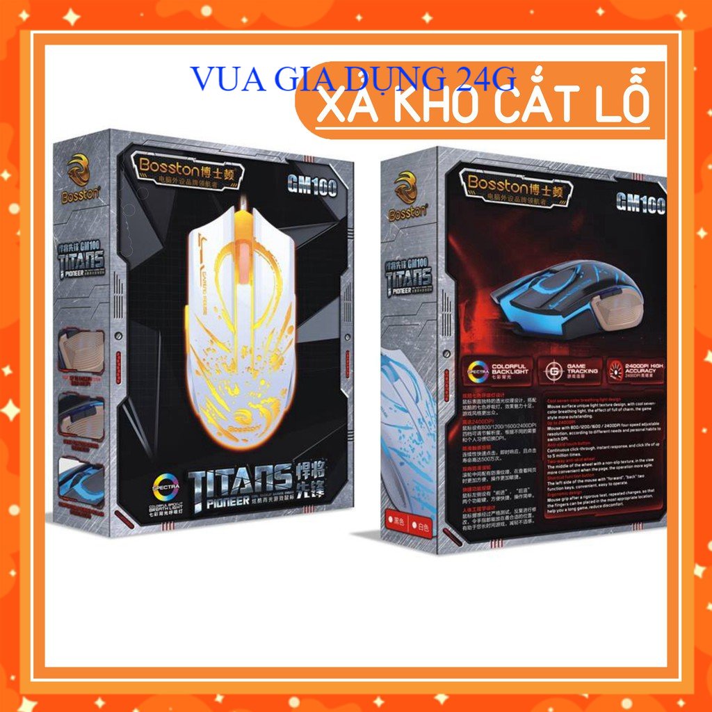 Chuột Game Có Dây Bosston Gm100 Led Chất Lượng
