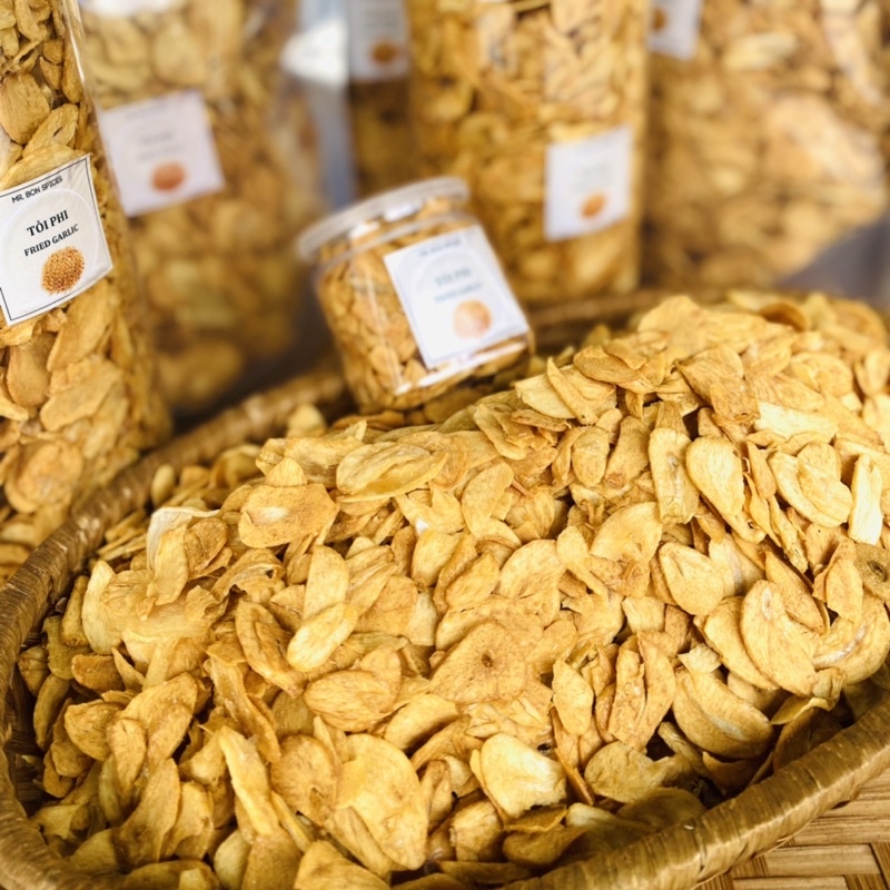 Tỏi Phi Lát Mỏng Nguyên Chất🧄Thơm Bùi, Giòn Tan🧄Thực Phẩm ÔNG BỐN