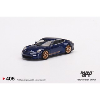 Mô hình ô tô porsche 911 gt3 touring gentian blue metallic 1/64 minigt mgt00405