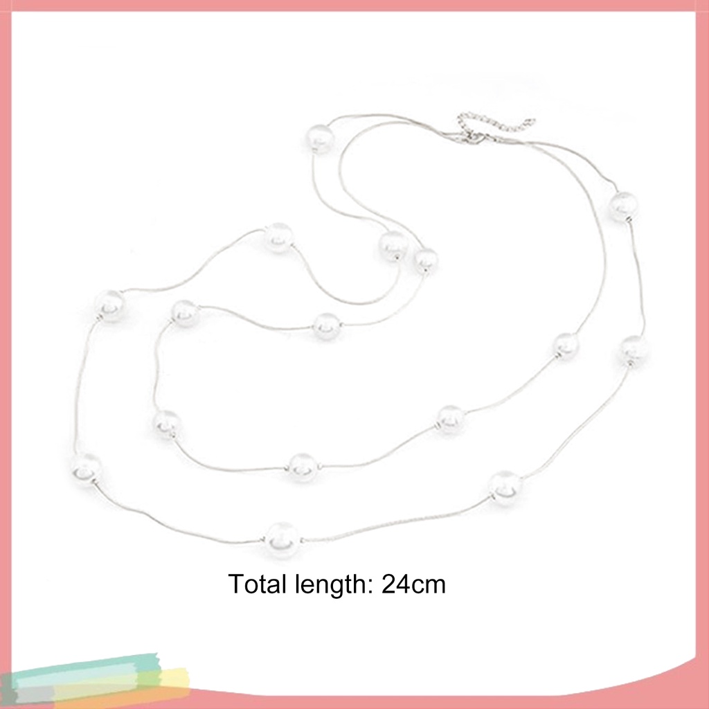 Dây Chuyền Dài Hai Lớp Đính Hạt Ngọc Trai Thời Trang Dành Cho Nữ