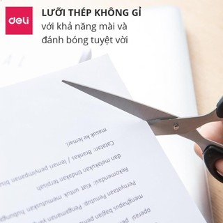 [COMBO 3/1] Kéo văn phòng 175mm Deli - Đen/Đỏ  - E6009 .