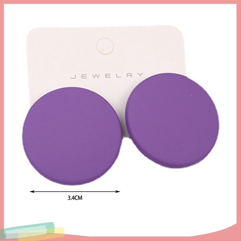 1 Đôi Bông Tai Hình Tròn Lớn Đơn Giản Cho Nữ