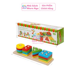 Đồ Chơi Thả 4 Cọc Gỗ Dạng Dài