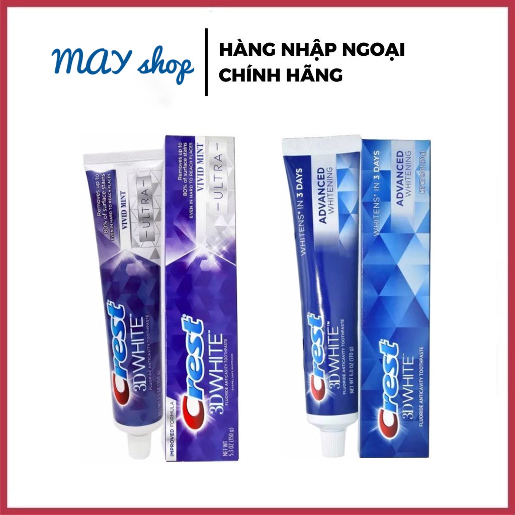 Kem Đánh Răng Crest 3D Whitening Therapy Charcoal 116g