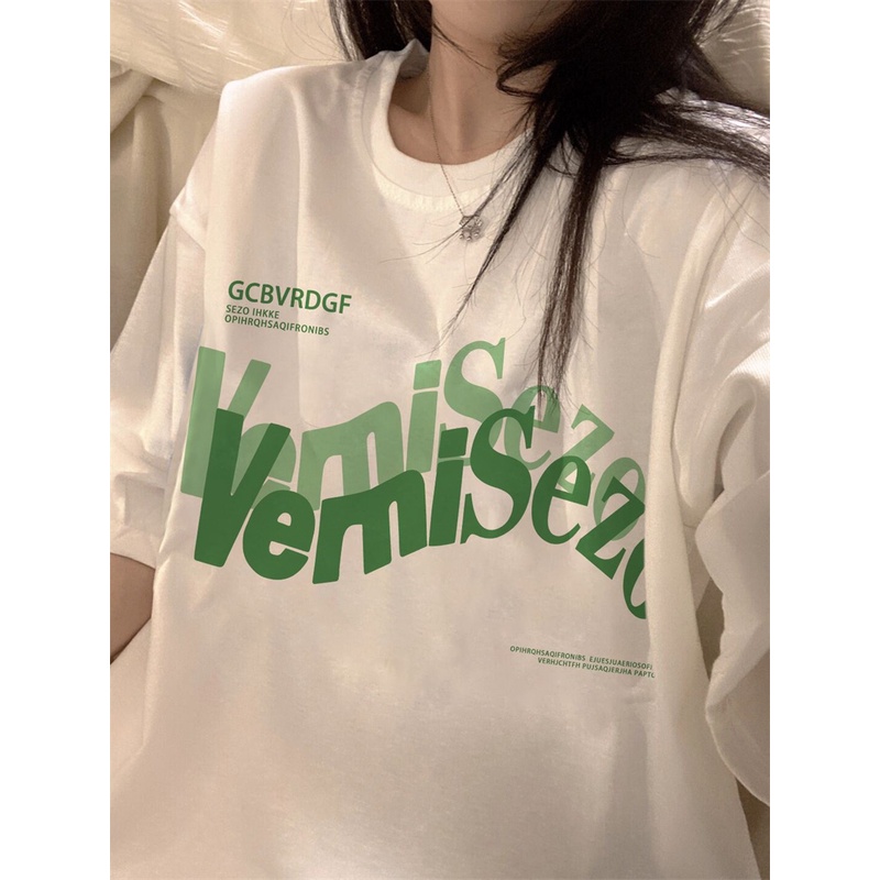 Áo Thun Ngắn Tay Dáng Rộng Thời Trang vintage Cho Nữ