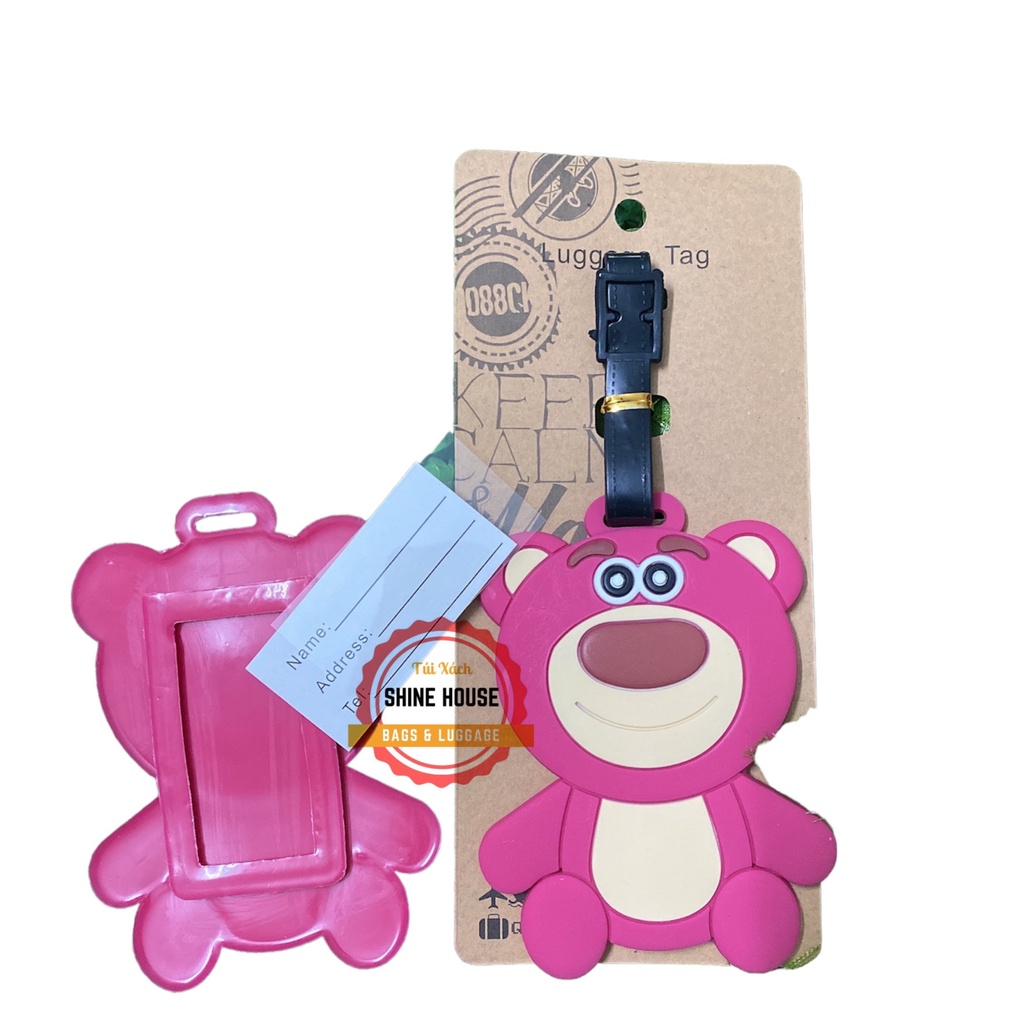 Thẻ Hành Lý Nametag Gấu Dâu Losto Loại Mới Siêu Đẹp - Shine House