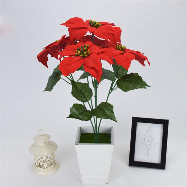 Cây trạng nguyên VI065 cao 46cm, 5 bông, cây hoa giả trang trí (không kèm chậu)